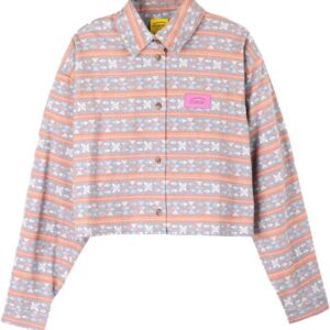 AOP Flannel Short Shirt Cinnamon