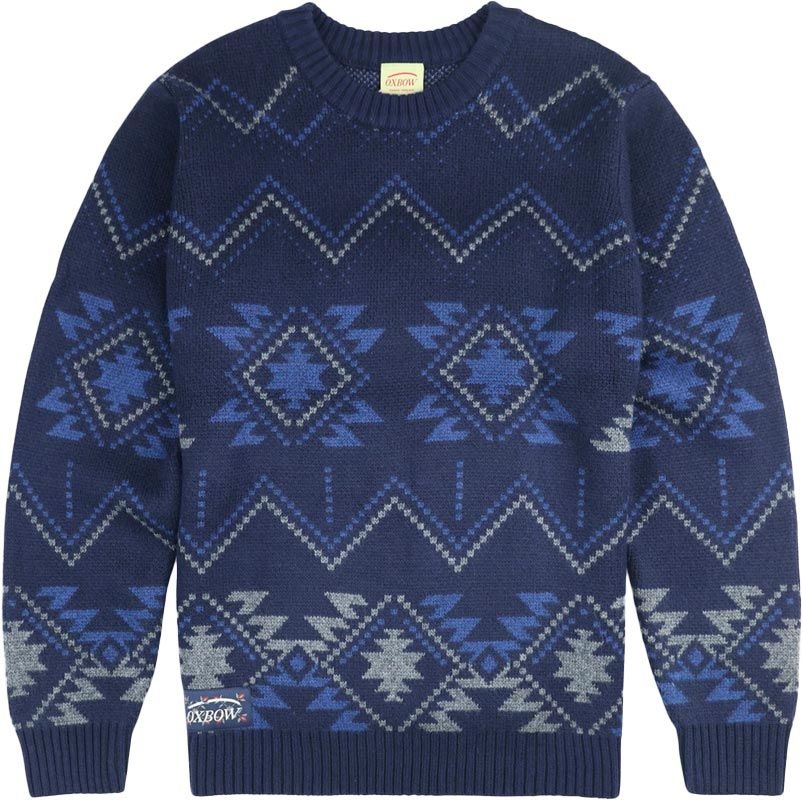 Thick Jacquard Sweater Deep Marine