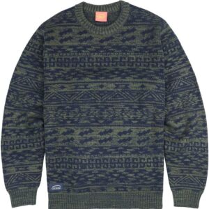 Jacquard Sweater Deep Marine Chine