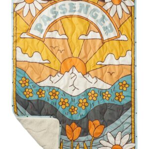 Cabin Recycled Sherpa Blanket Seasonal Graphic Birch