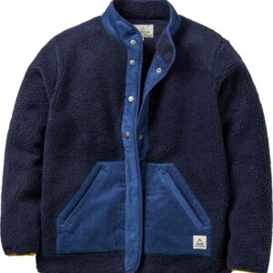 Clover Recycled Cotton-Lined Sherpa Fleece W Deep Navy
