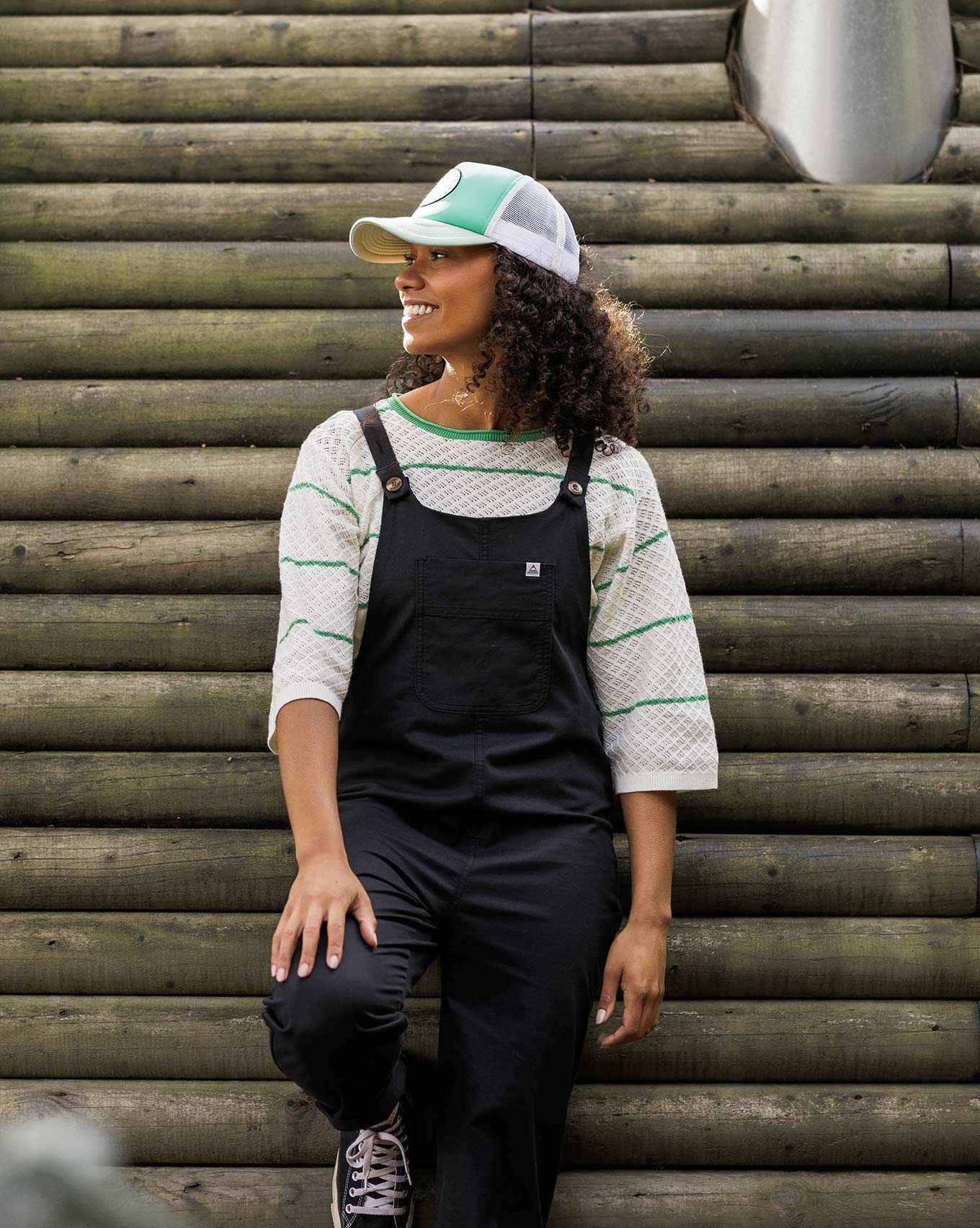 Meadows Organic Cotton Dungarees W Black – Image 3