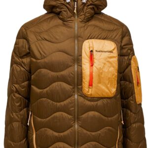 M Helium Utility Down Hood Jacket Meadow Moss Sierra Sand