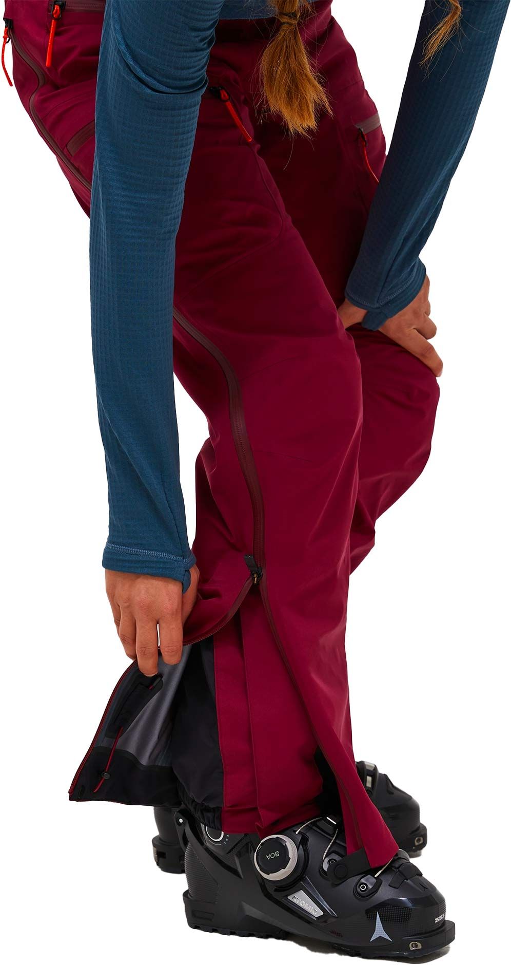 W Vislight Gore-Tex C-Knit 3L Pants Vertical Zenit Tech Burgundy – Image 2