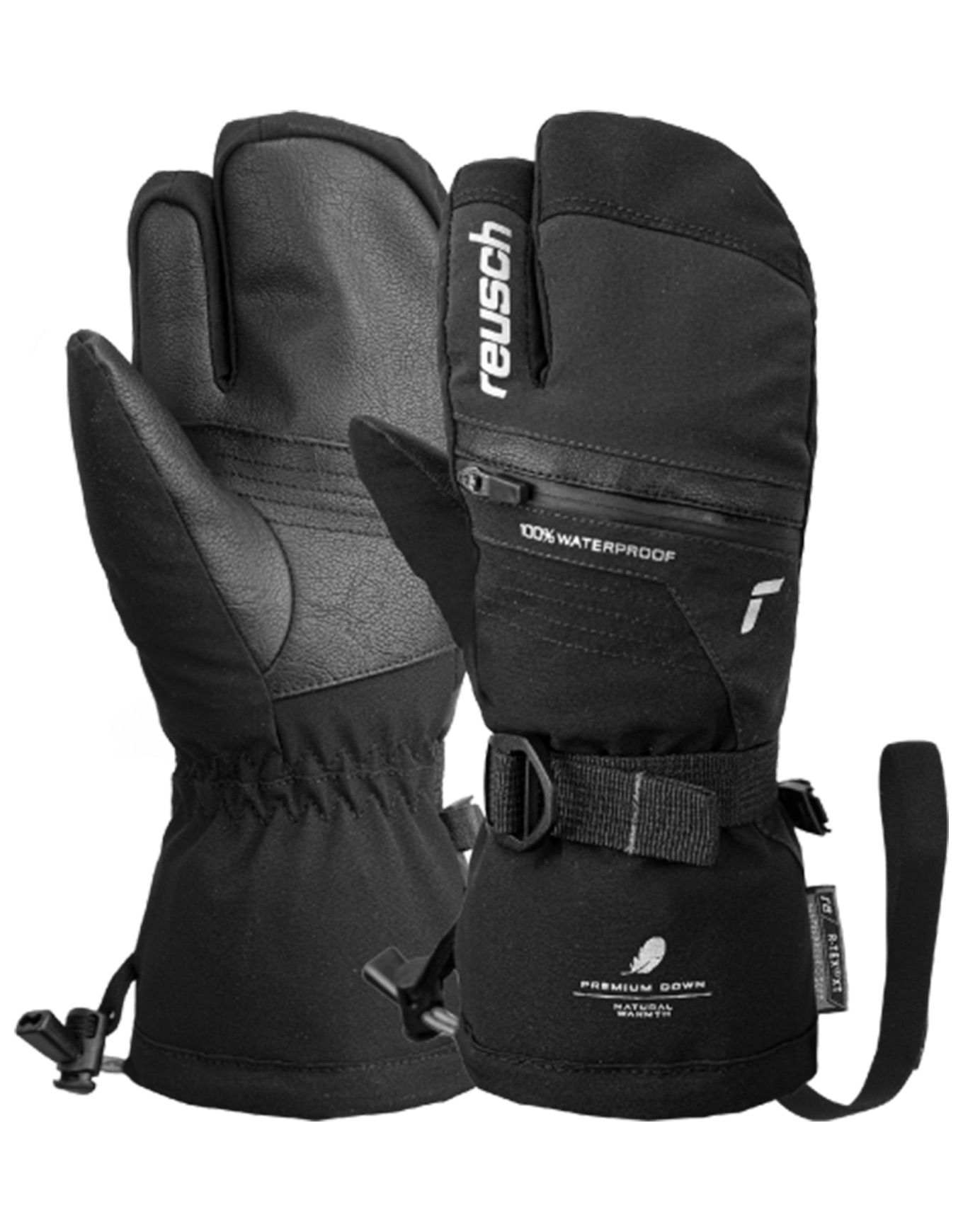 Reusch Lando R-TEX® XT Junior Lobster Black/Silver – Image 2