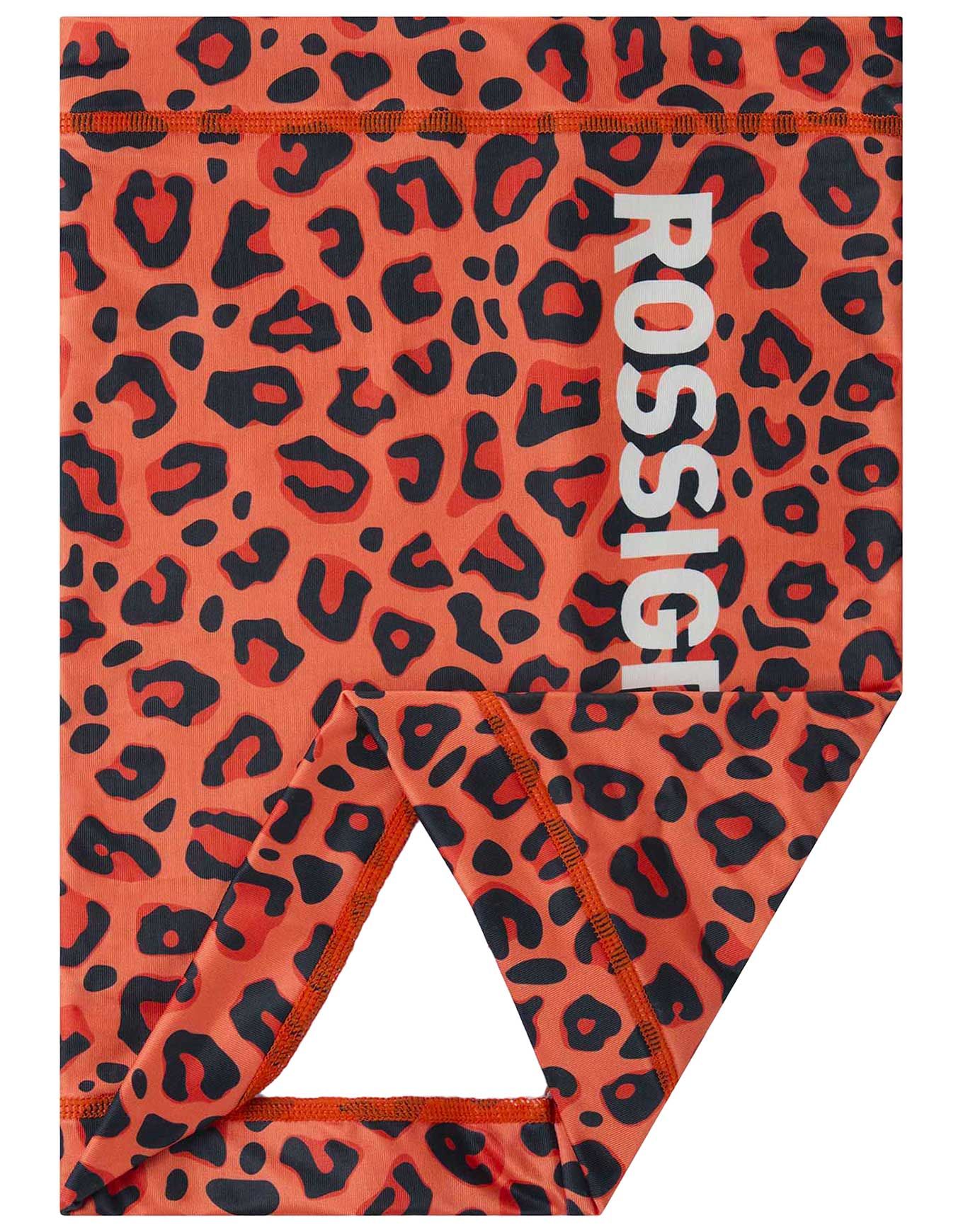 Allover Neck Warmer Orange Wild Leopard Print – Image 2