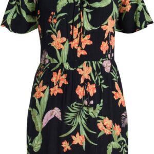 Tropical Tides Crinkle Dress Anthracite Island Escape