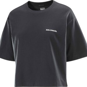 Salomon Logo Short Tee W Deep Black