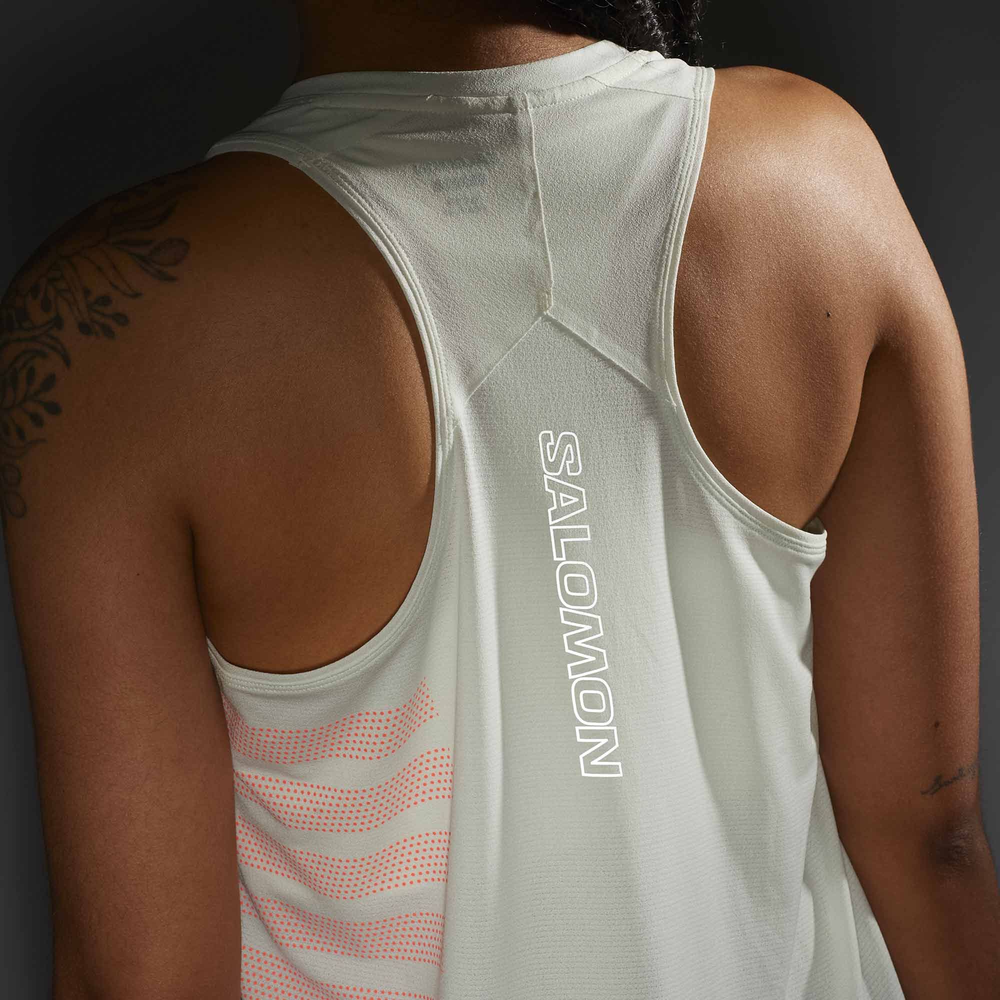 Sense Aero Singlet GFX W Icicle/Neon Flame – Image 4