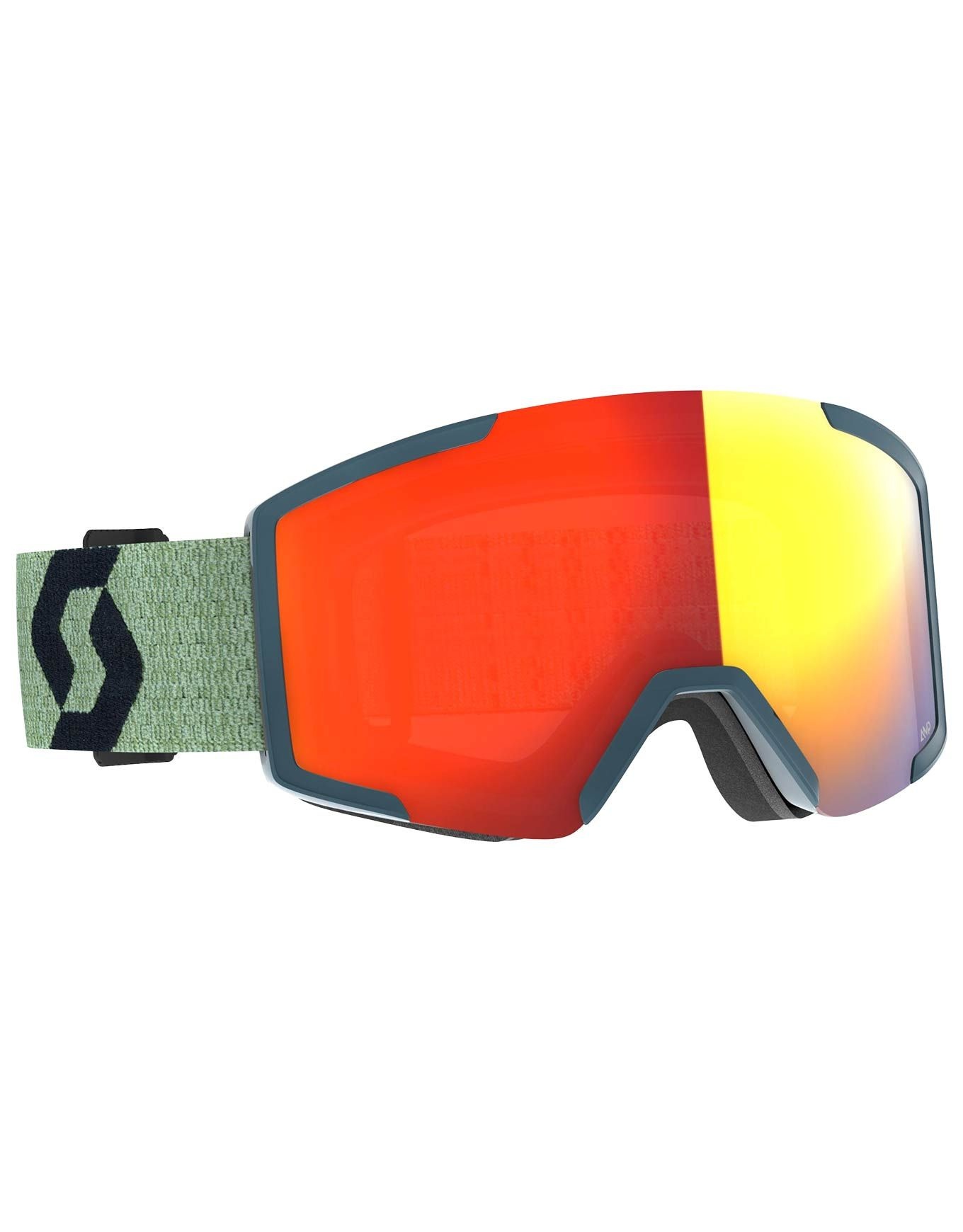 Shield Soft Green / Black / Enhancer Red Chrome