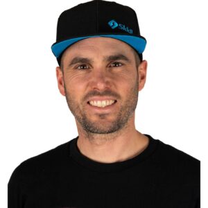 Cap Snapback Black Logo Blue