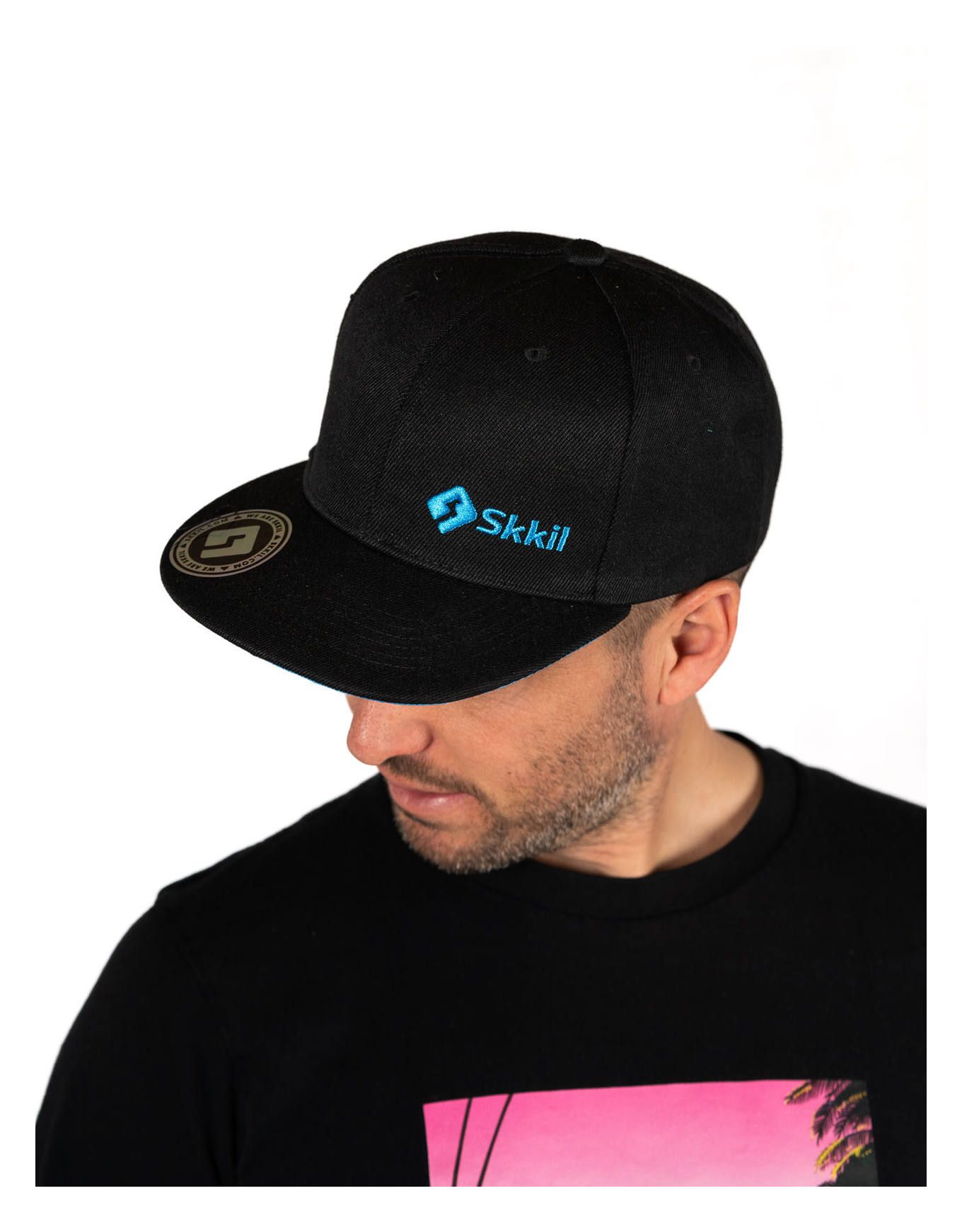 Cap Snapback Black Logo Blue – Image 5