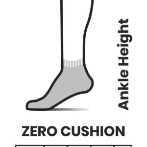 Run Zero Cushion Ankle Socks Medium Gray