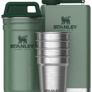 Adventure Pre-Party Shot Glass + Flask Set Hammertone Green