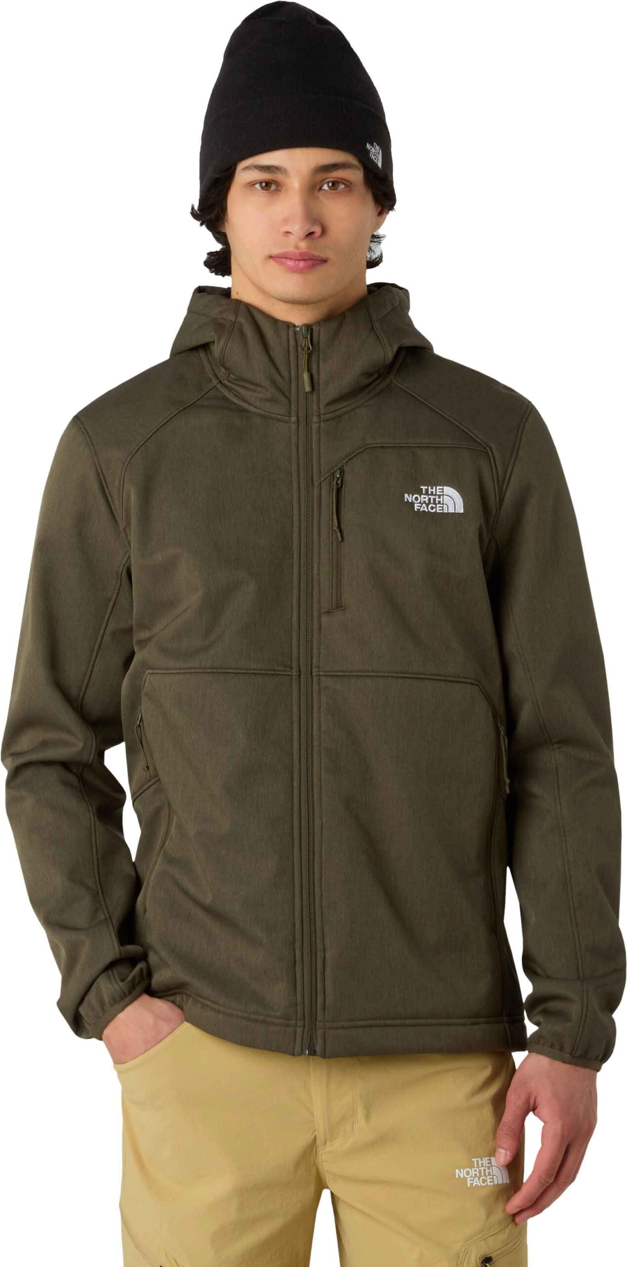 M Quest Hooded Softshell New Taupe Green Dark Heather – Image 4