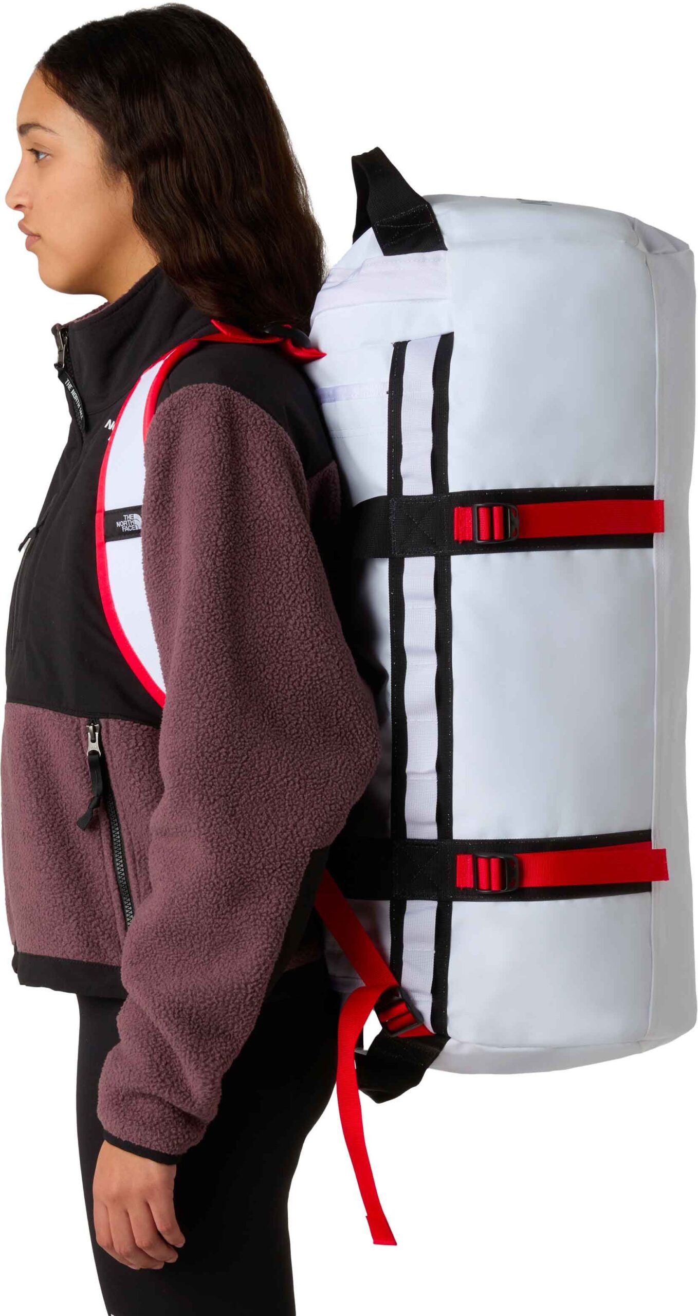 Base Camp Duffel M TNF White TNF Black Elevation Red – Image 2