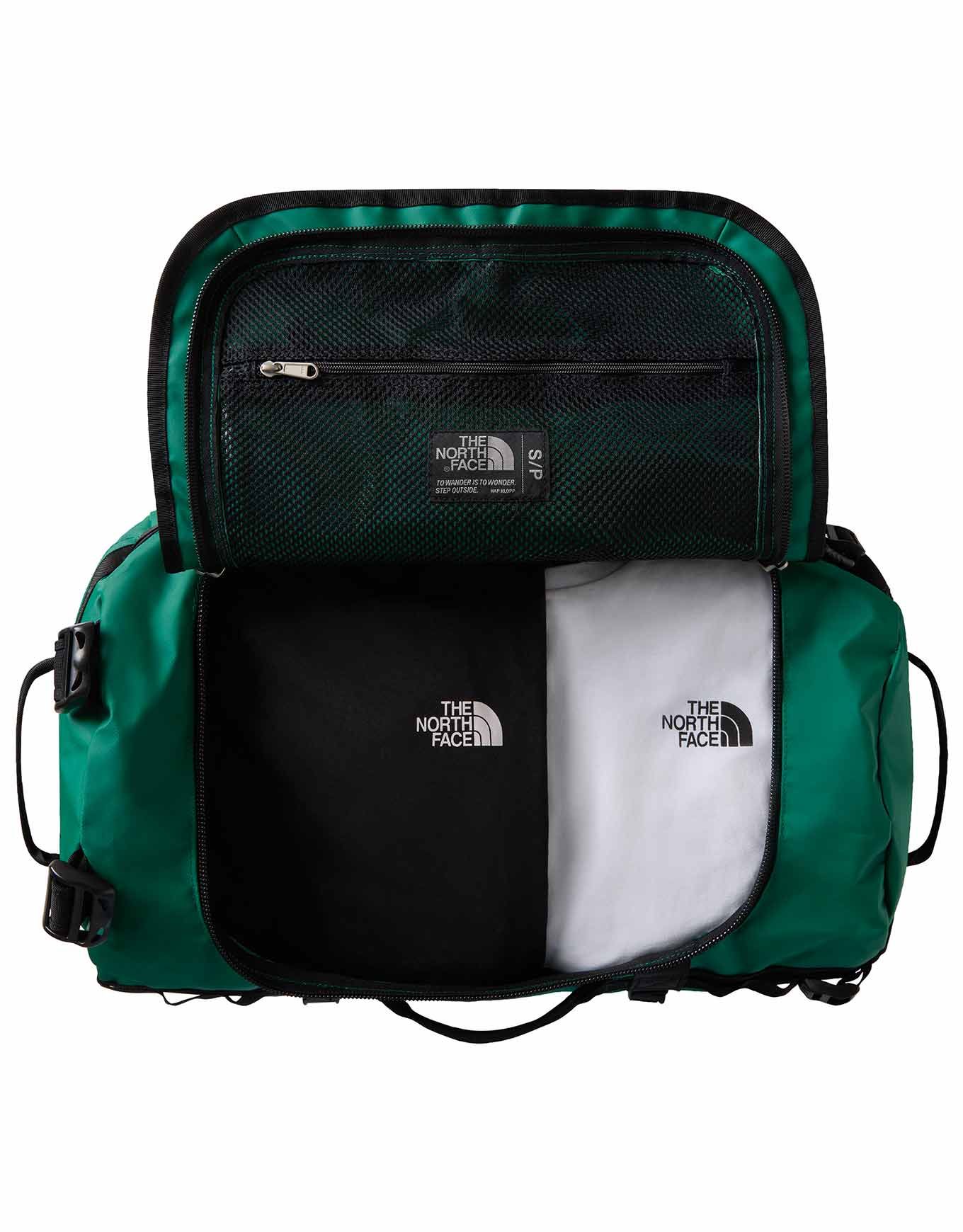 Base Camp Duffel S Evergreen TNF Black – Image 2