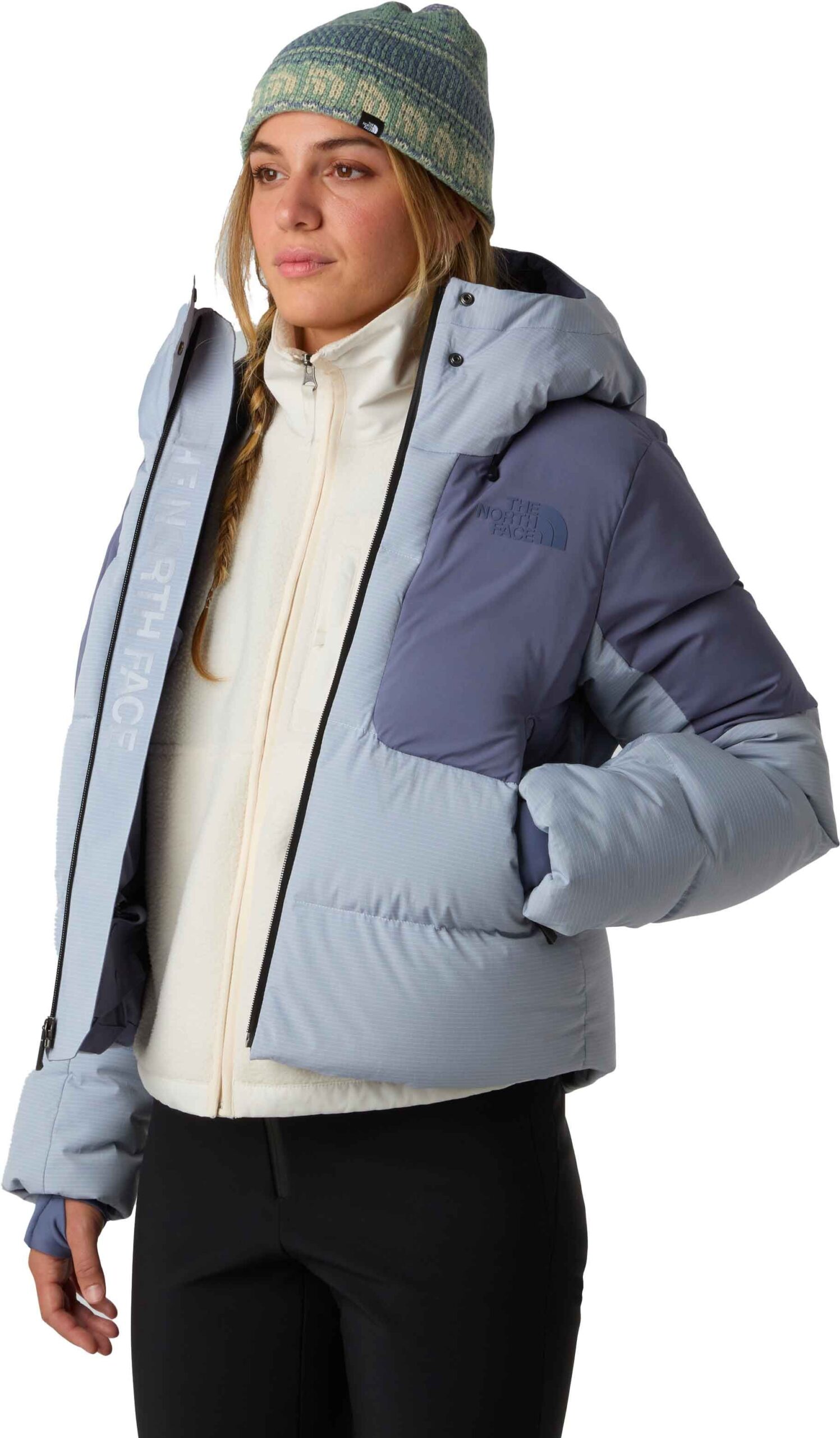 W Cold Spell Cropped Down Jacket Blue Flax Twilight Gala – Image 2