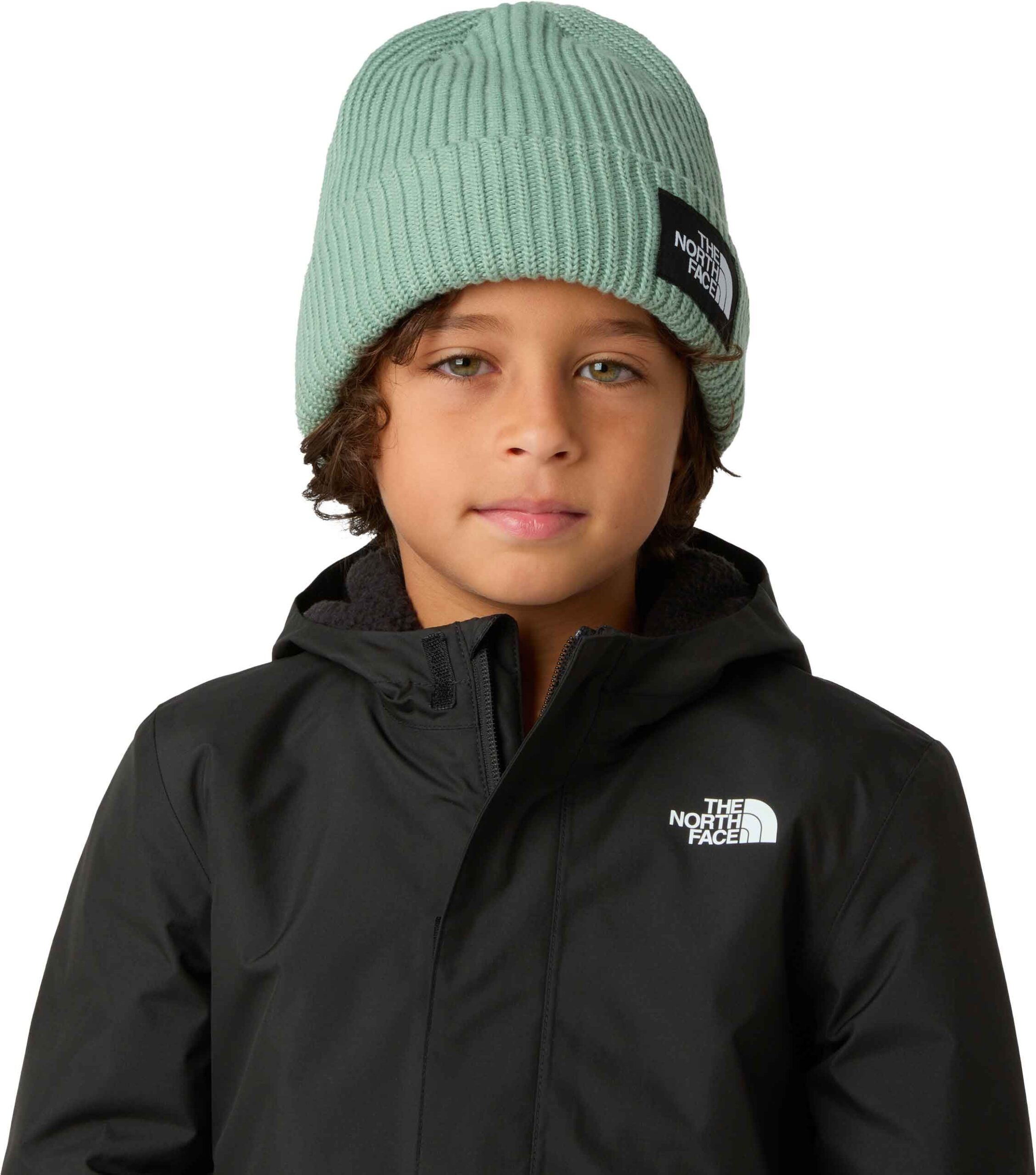 Kids Salty Lined Beanie TNF Black – Image 3