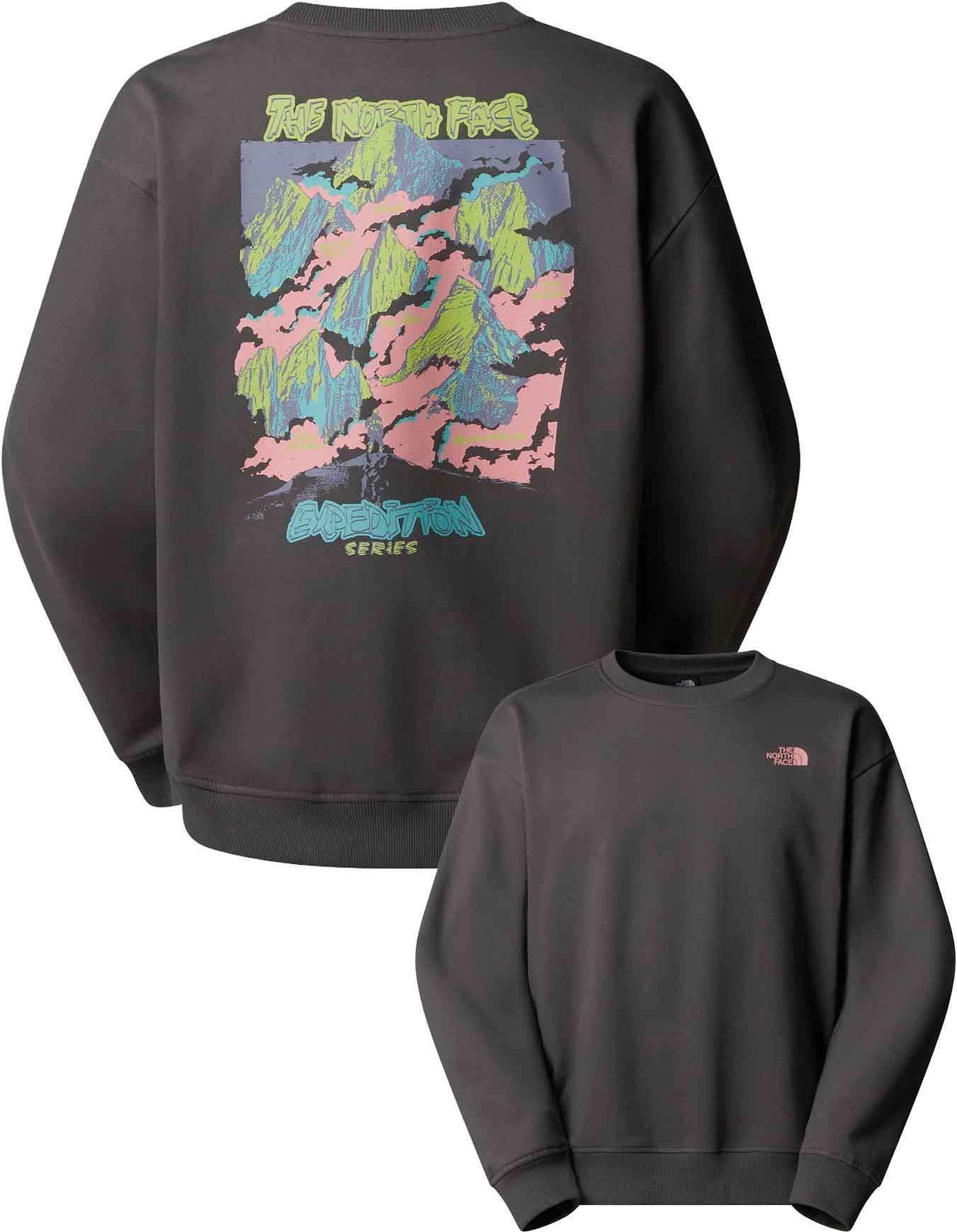 U Expedition Celebration Oversized Crew Sweatshirt Anthracite Grey