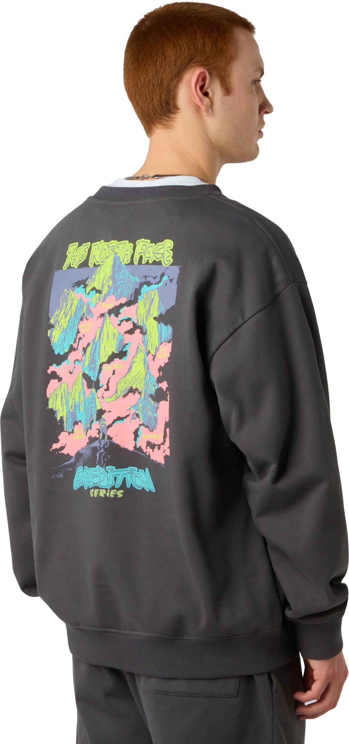 U Expedition Celebration Oversized Crew Sweatshirt Anthracite Grey – Image 5