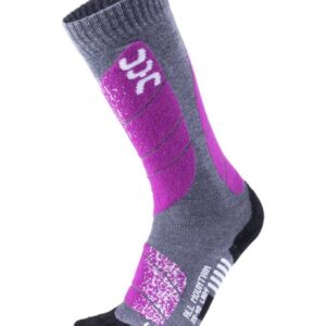 Uyn Woman Ski All Mountain Socks Medium Grey Melange Purple