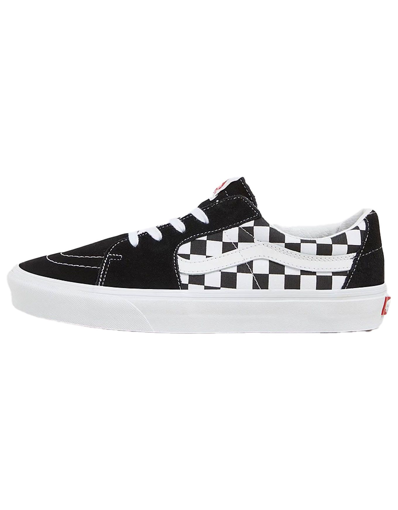 SK8-Low Black Checkerboard Canvas/Suede