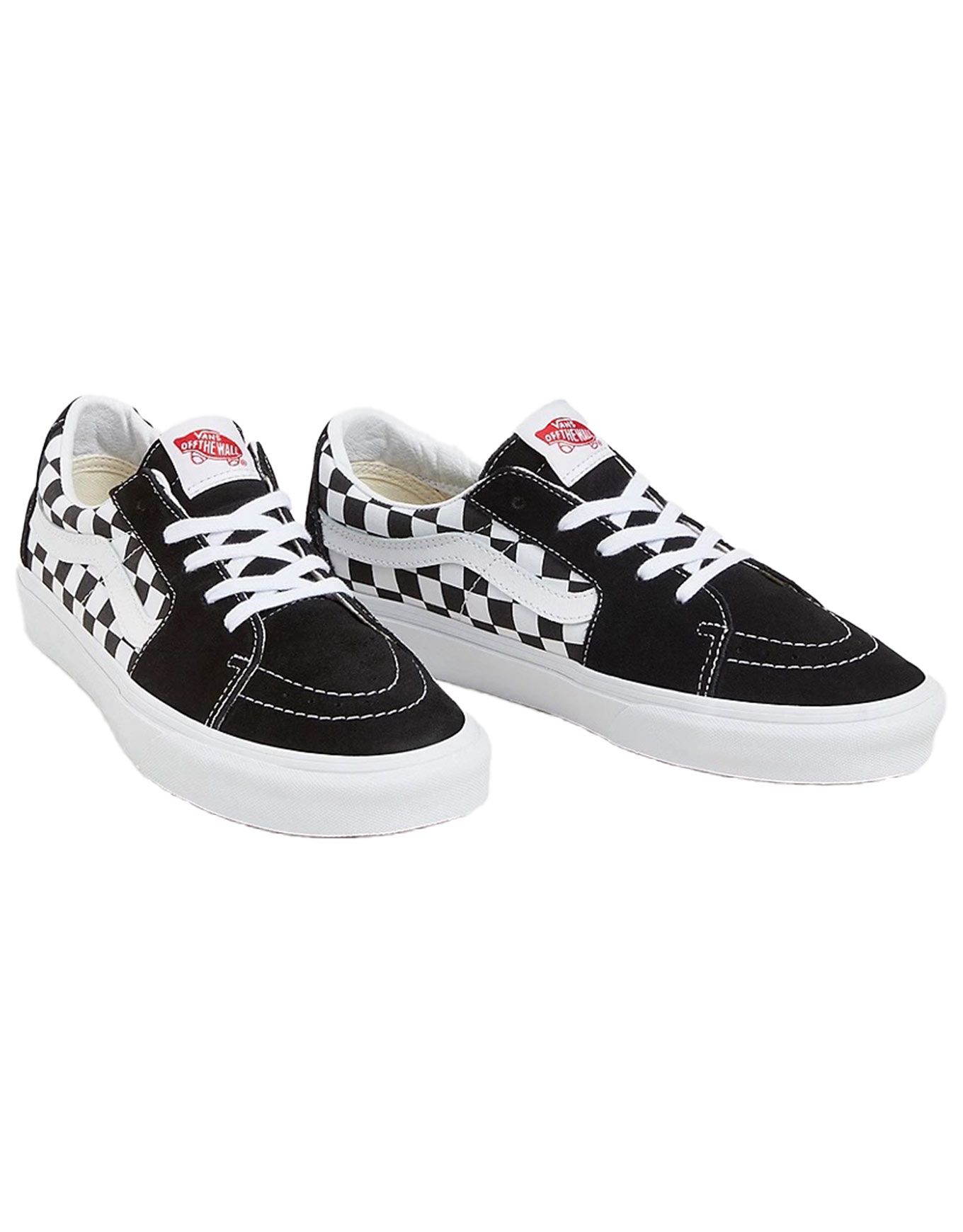 SK8-Low Black Checkerboard Canvas/Suede – Image 2