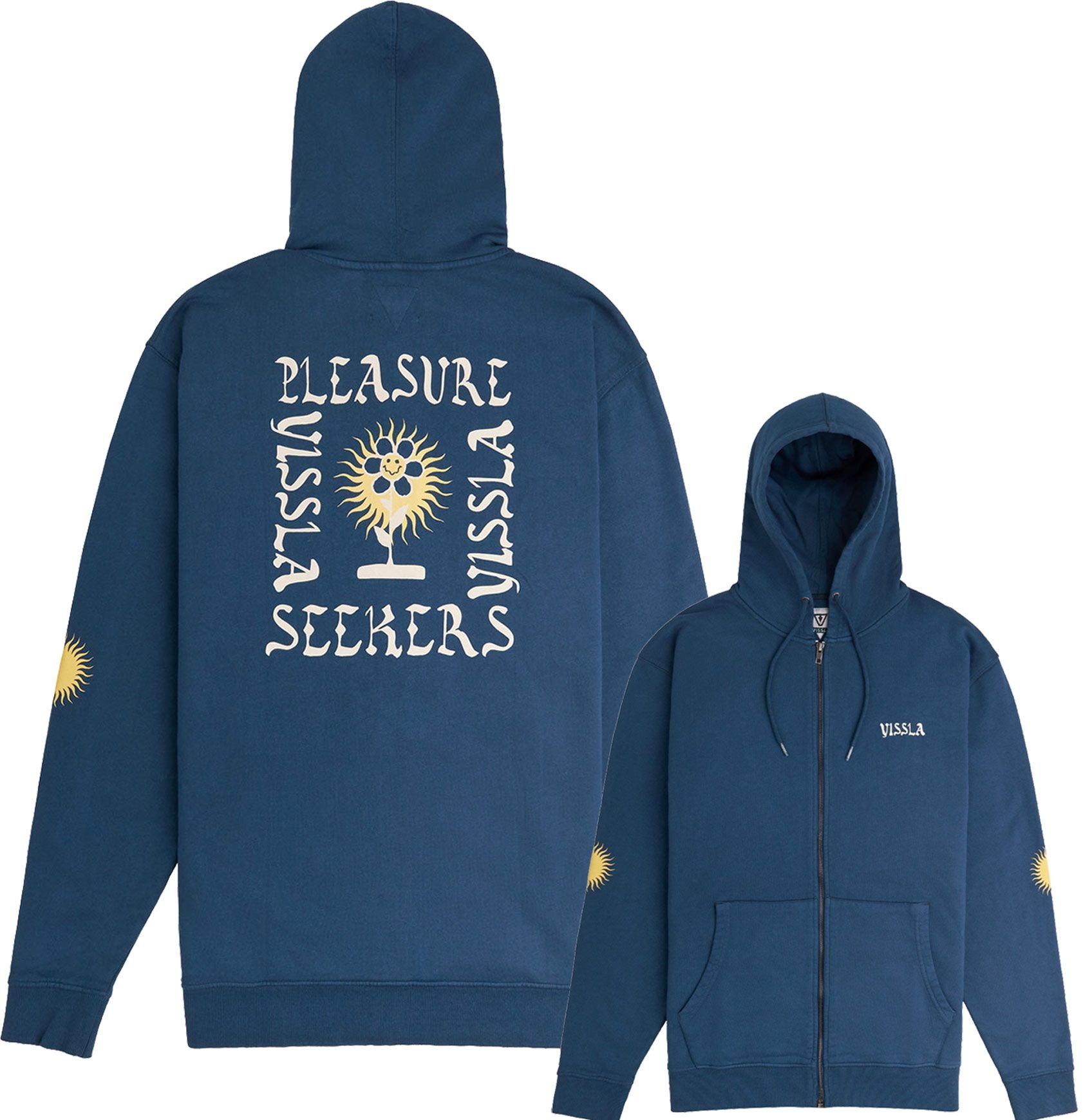 Seekers Eco Zip Hoodie Fleece Naval