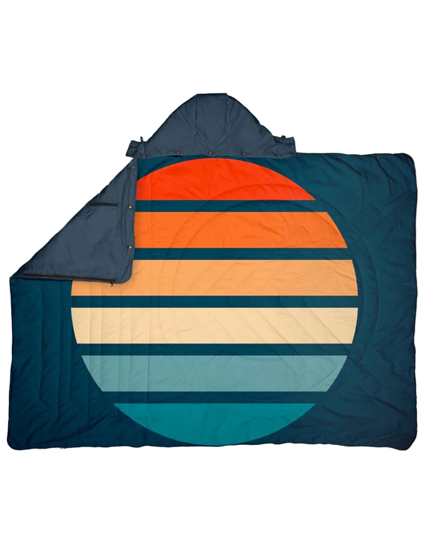 Travel Blanket Sunset Stipes – Image 5