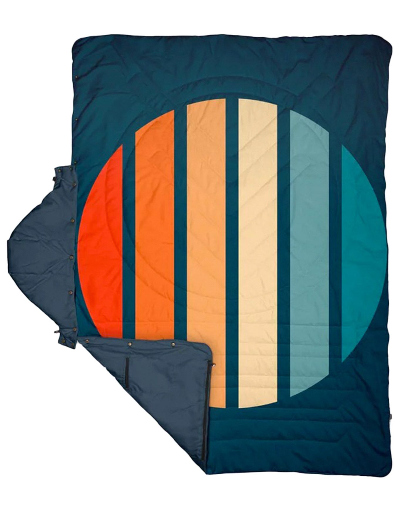 Travel Blanket Sunset Stipes – Image 3