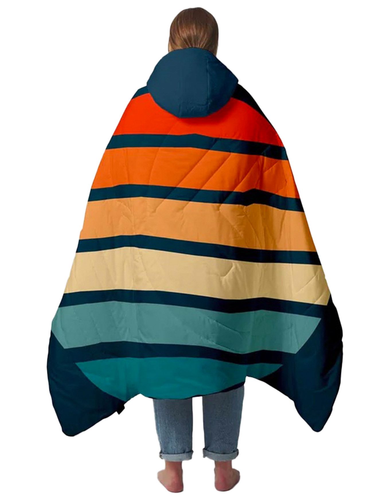 Travel Blanket Sunset Stipes – Image 4