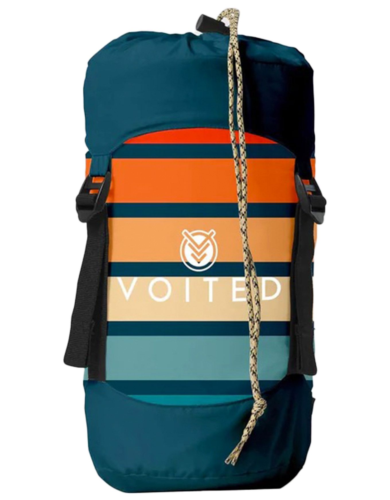 Travel Blanket Sunset Stipes – Image 2