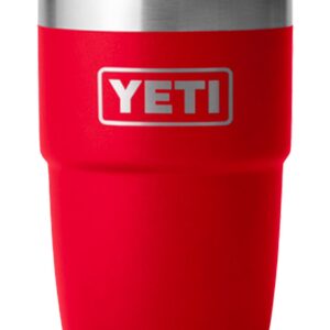 Rambler 8 Oz Stackable Cup. Rescue Red