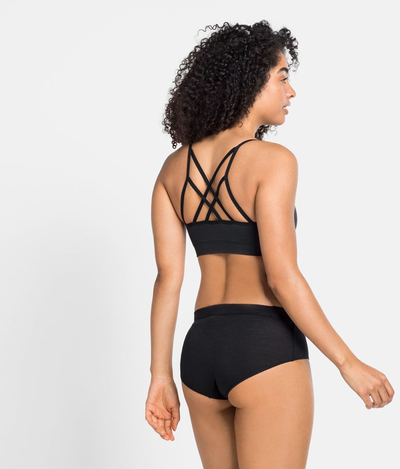 Sport Bra Seamless Soft W Black Grey Melange – Image 2