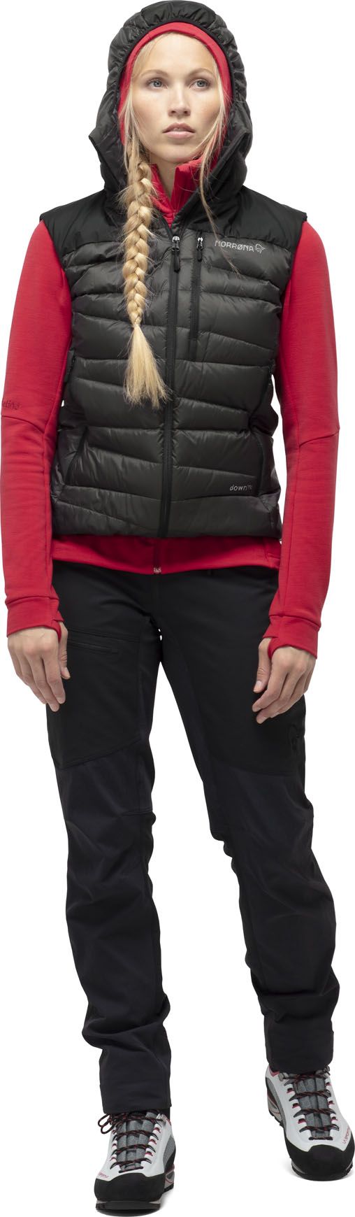 Falketind Down750 Vest W Caviar Black – Image 2