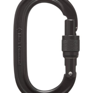 Oval Keylock Screwgate Biner Black