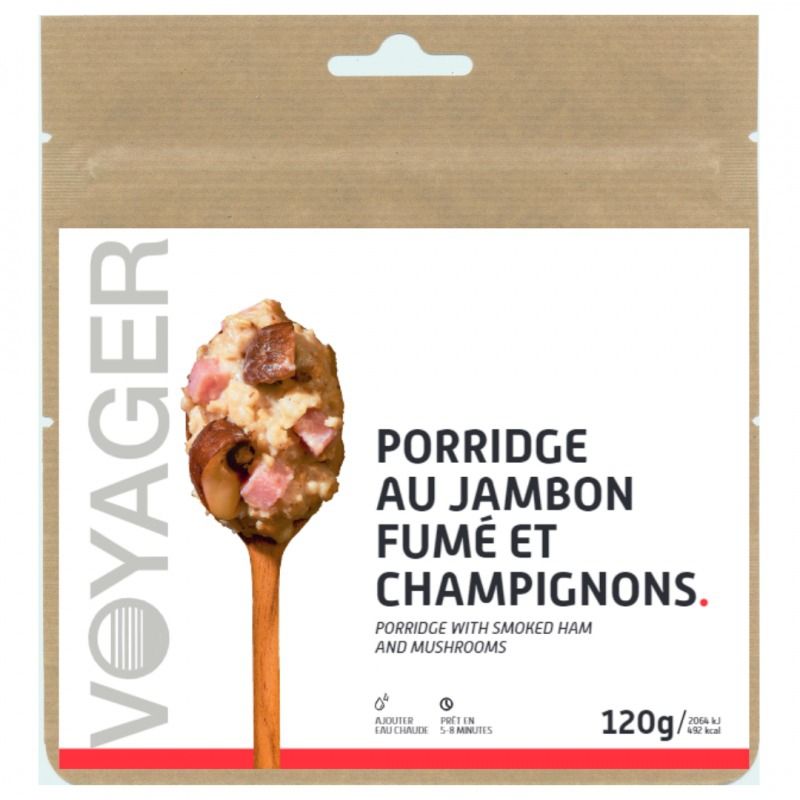 Porridge Au Jambon Fume Et Champignons