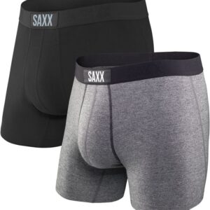 Vibe Super Soft Boxer Brief 2Pk Black Grey
