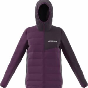 Multi Light Down Hooded Jacket W Aurora Plum Aurora Black