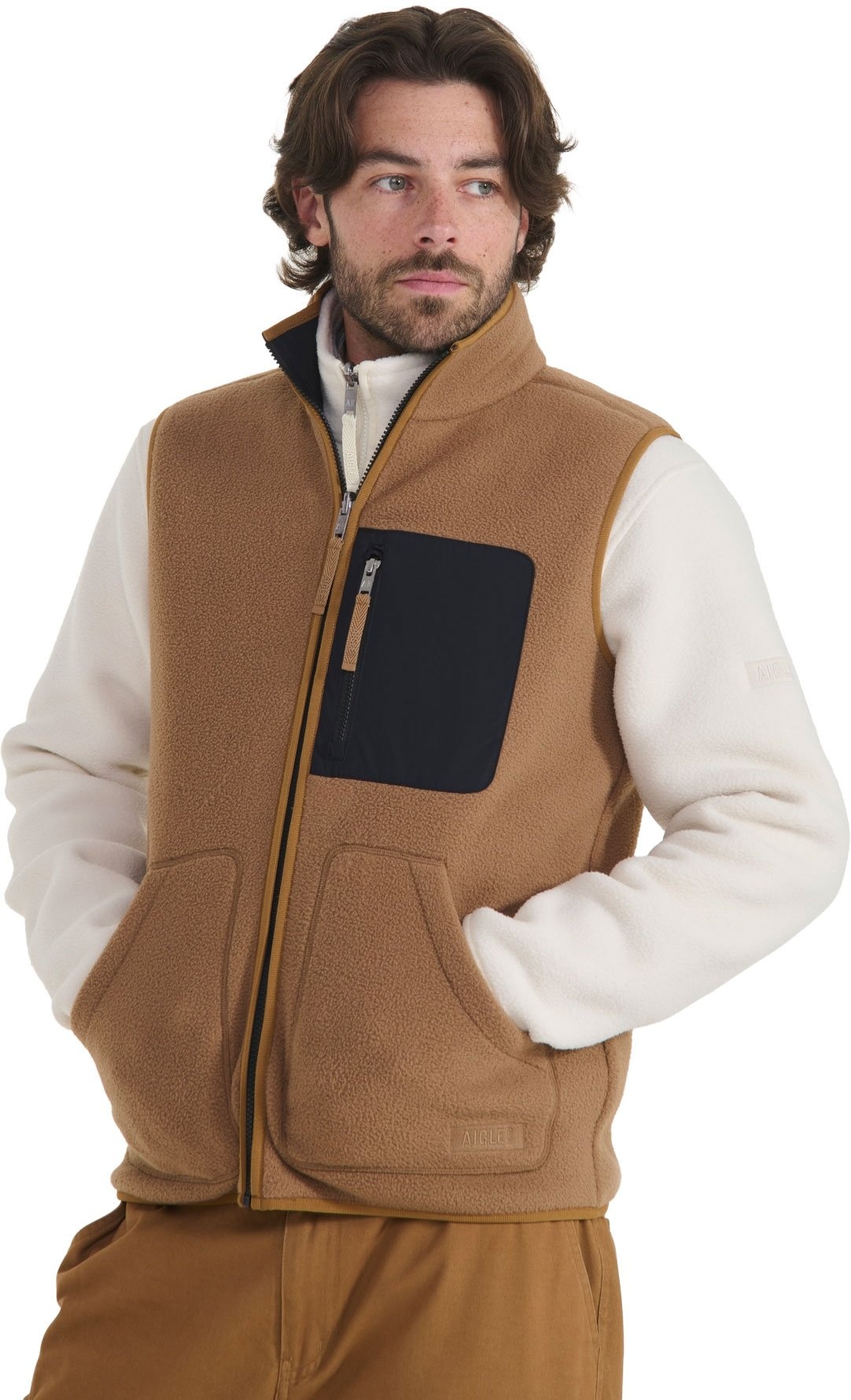 Sleeveless Fleece M Kraft