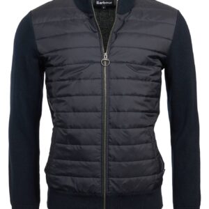 Essential Carn Baffle Zip Through Knitt Navy