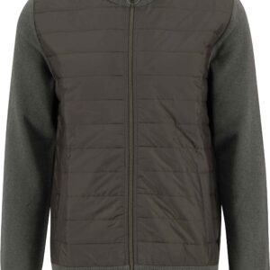 Essential Carn Baffle Zip Through Knitt Olive