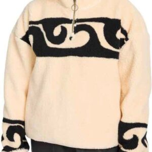 Dont You Half Zip Pullover Fleece W White Cap