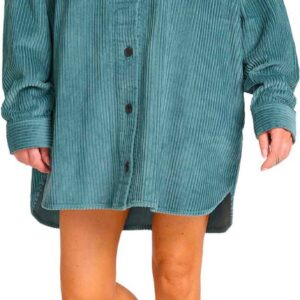 Winter Ocean Shirt Dress W Silver Bleach