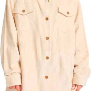 Winter Ocean Shirt Dress W White Cap