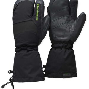 Alpine 3-Finger Mitts Black Carbon