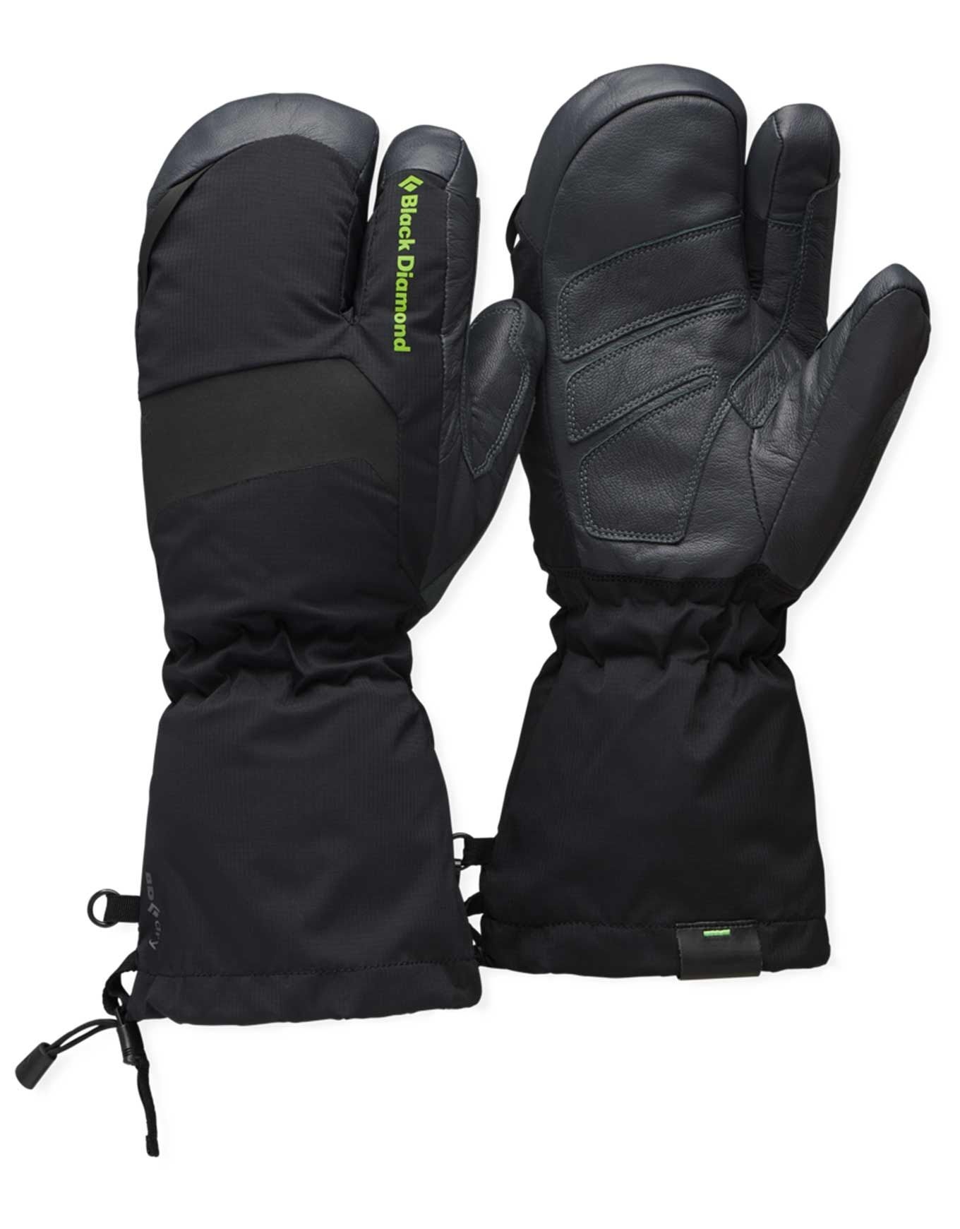 Alpine 3-Finger Mitts Black Carbon