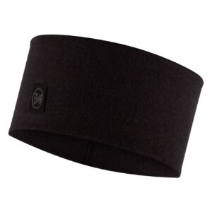 Merino Wide Headband Solid Black