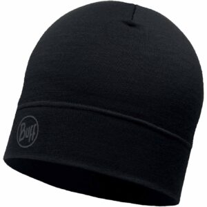 Merino Lightweight Beanie Solid Black